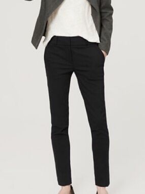 LOFT Classic Marisa Skinny Straight-Leg Dress Pants in Black SZ 12